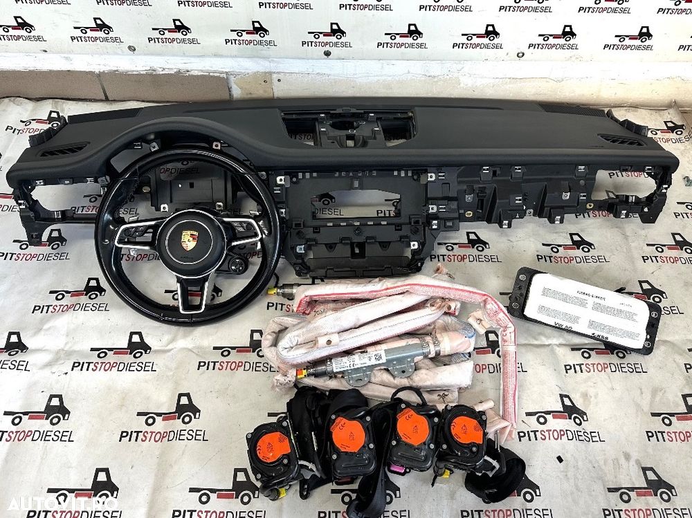 KIT AirBag complet PORSCHE MACAN S 95B 2014 2015 2016 2017 2018 2019 2020 plansa bord-volan-airbag-centura - 1