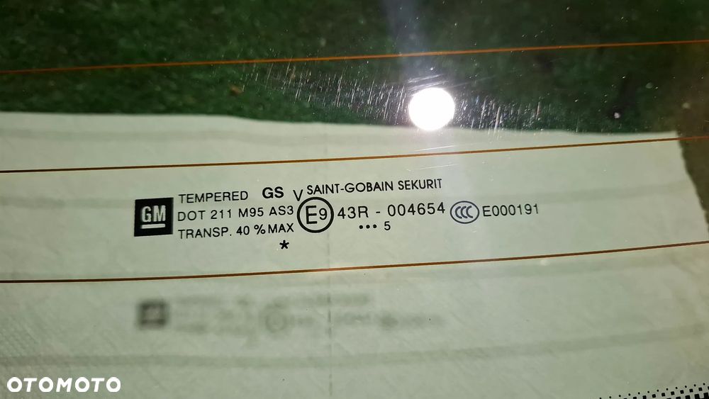 SZYBA KLAPY BAGAŻNIKA SZYBA TYŁ 2015 ROK OPEL CORSA E 3D 2014/2019 ROK - 8