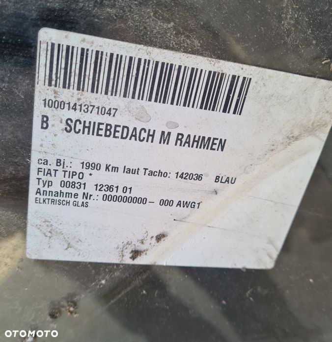szyberdach dach przesuwny fiat tipo - 2