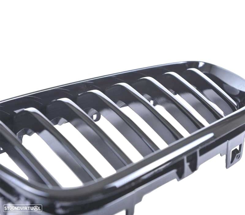 GRELHA FRONTAL BMW F22 F23 LOOK M PRETO BRILHANTE - 3