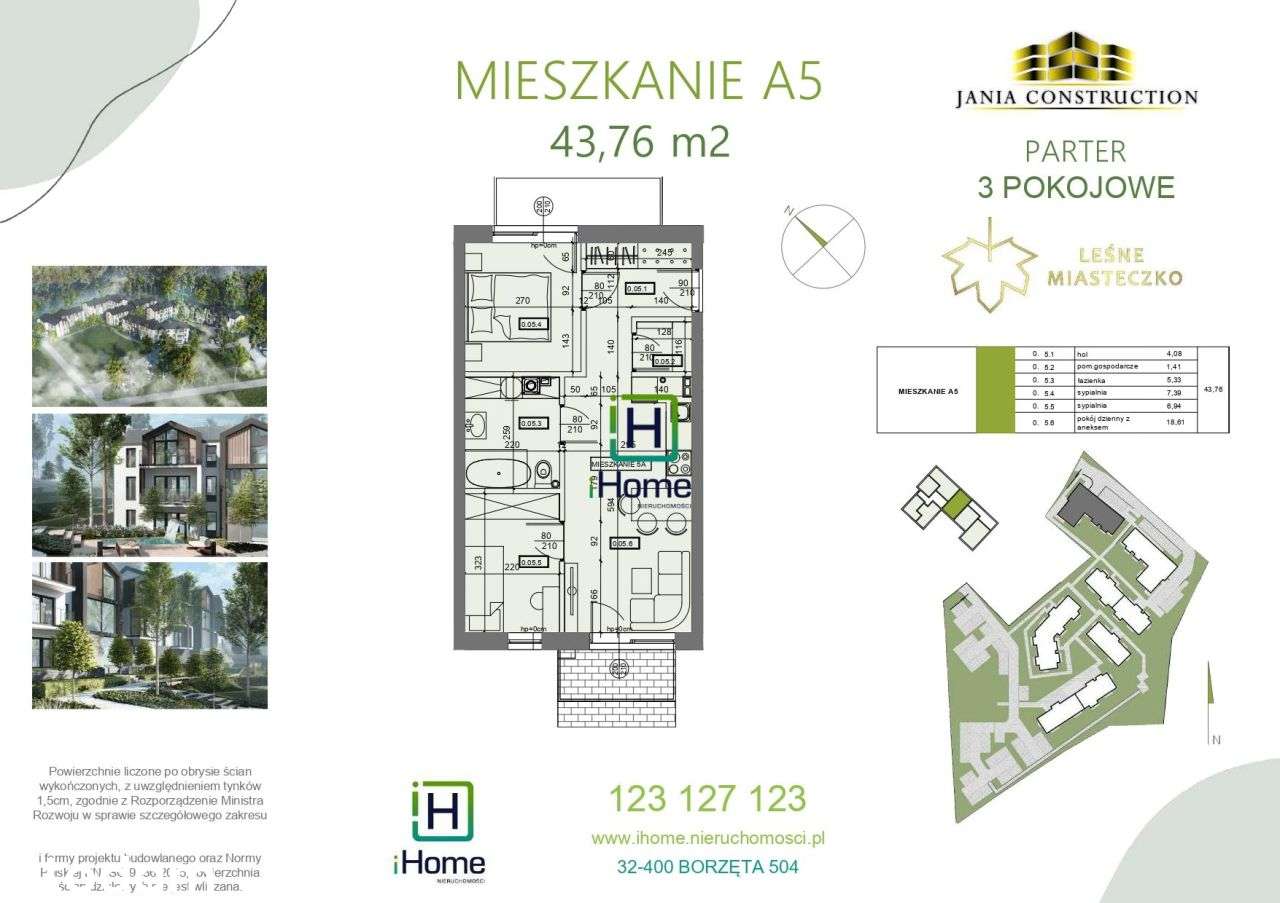 3-pok.| mieszkanie w Osieczanach koło Myślenic