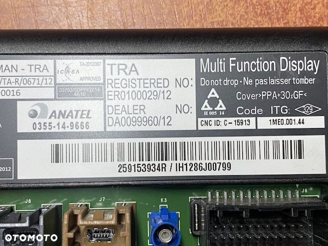 MONITOR EKRAN WYŚWIETLACZ LCD NAVI RENAULT 259153934R - 3