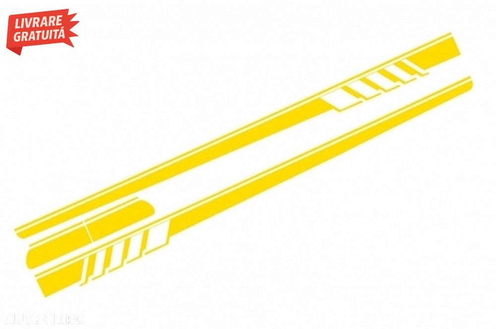 Set Stickere Capota/Plafon/Portbagaj si Laterale Galben Mat Mercedes C - 4