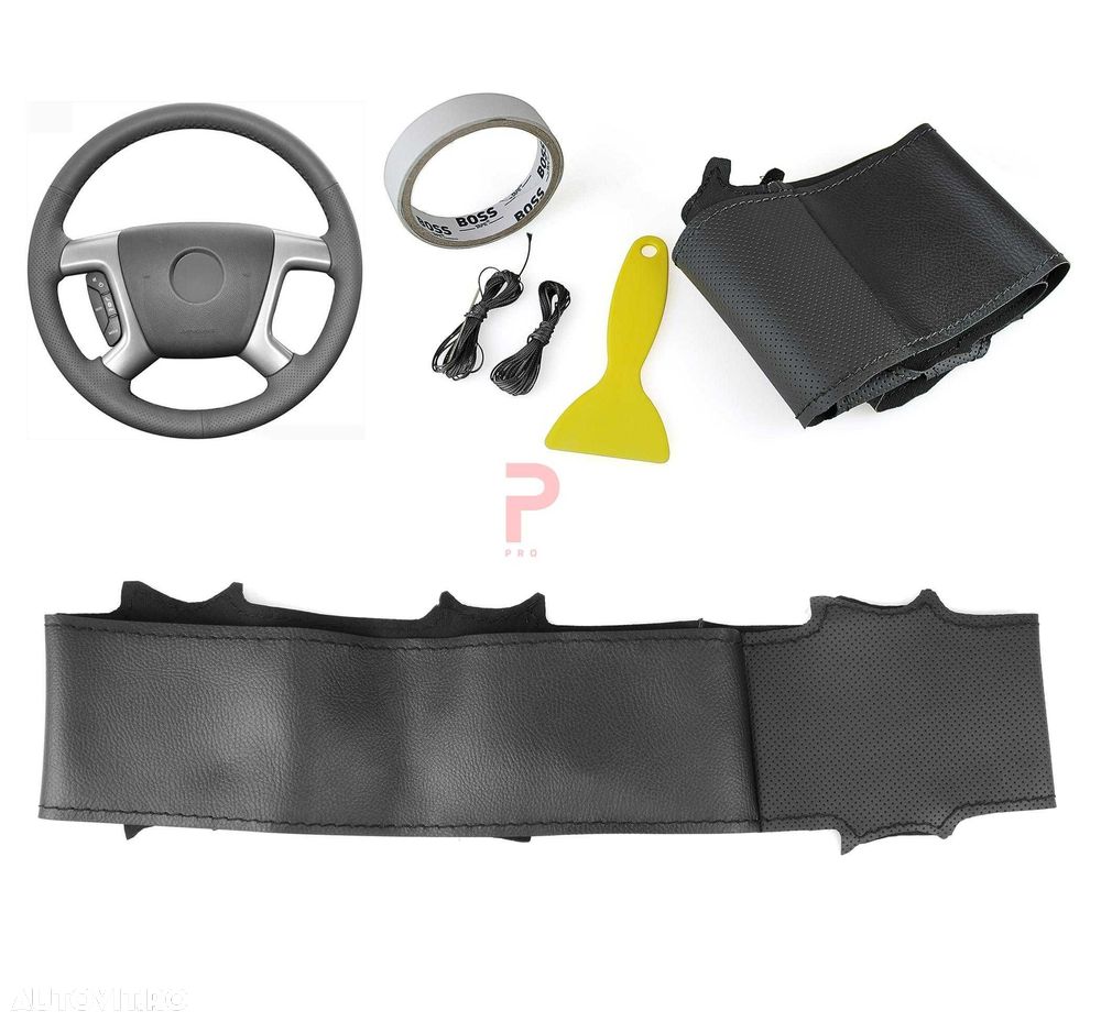Husa volan piele negru 38 cm. Chevrolet Captiva 2007-2014 - 1