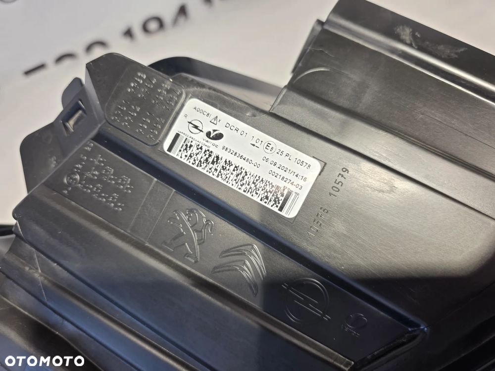 OPEL ZAFIRA D LIFE / VIVARO C / CITROEN JUMPY 19- PRAWA LAMPA PRZEDNIA PRZÓD XENON , NR 9832836480-00 / 9832836480 , NR AUKCJI LPP253 - 13