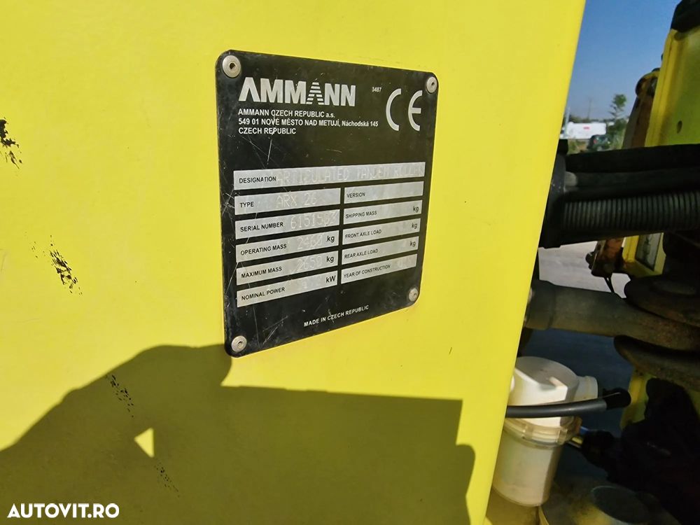 Ammann ARX 26, 934h, 2018, latime tambur 1,2m, 2,6t, sitem stropire, motor Yanmar 31CP, Lungime 2,3m, inaltime 2,1m, posiblitte leasing 3 ani, STARE FOARTE BUNA-PROMOTIE 19.900 Eur+Tva - 18