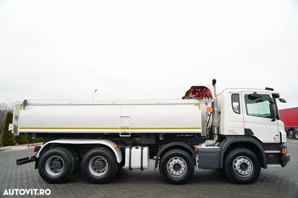 Scania P 410 / 8x4 / BASCULATOR 2 LATERAL / HIDRODOXIE LATERALĂ / BORDMATIC / OPTICRUISE / ANVELOPE 100% / EURO 6 - 13