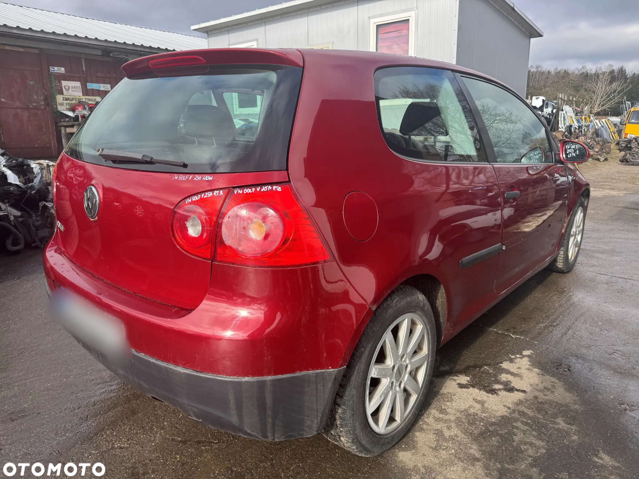 VW GOLF V 2003 1.9 TDI 105KM LA3W CZERWONY NA CZĘŚCI - 4