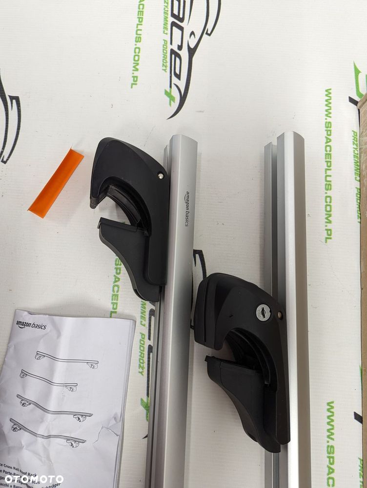 Bagażnik dachowy bazowy belki poprzeczki Amazon Basics 132cm B083T53K3P na otwarte relingi. - 3