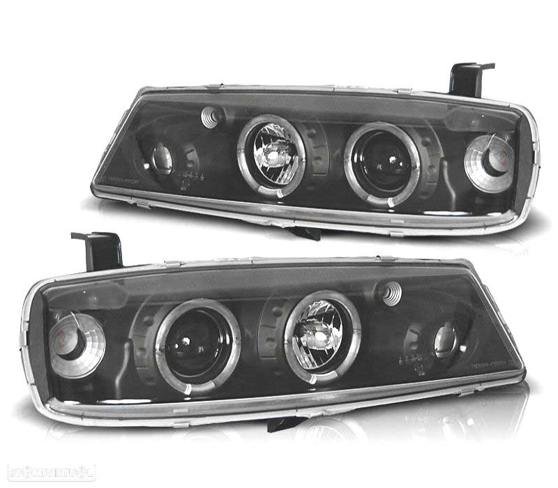 FARÓIS ANGEL EYES OPEL CALIBRA 90-98 FUNDO PRETO - 2