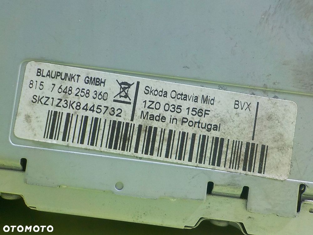 SKODA OCTAVIA II LIFT SCOUT 1.8 TSI 10r KOMBI radio CD 1Z0035156F - 6
