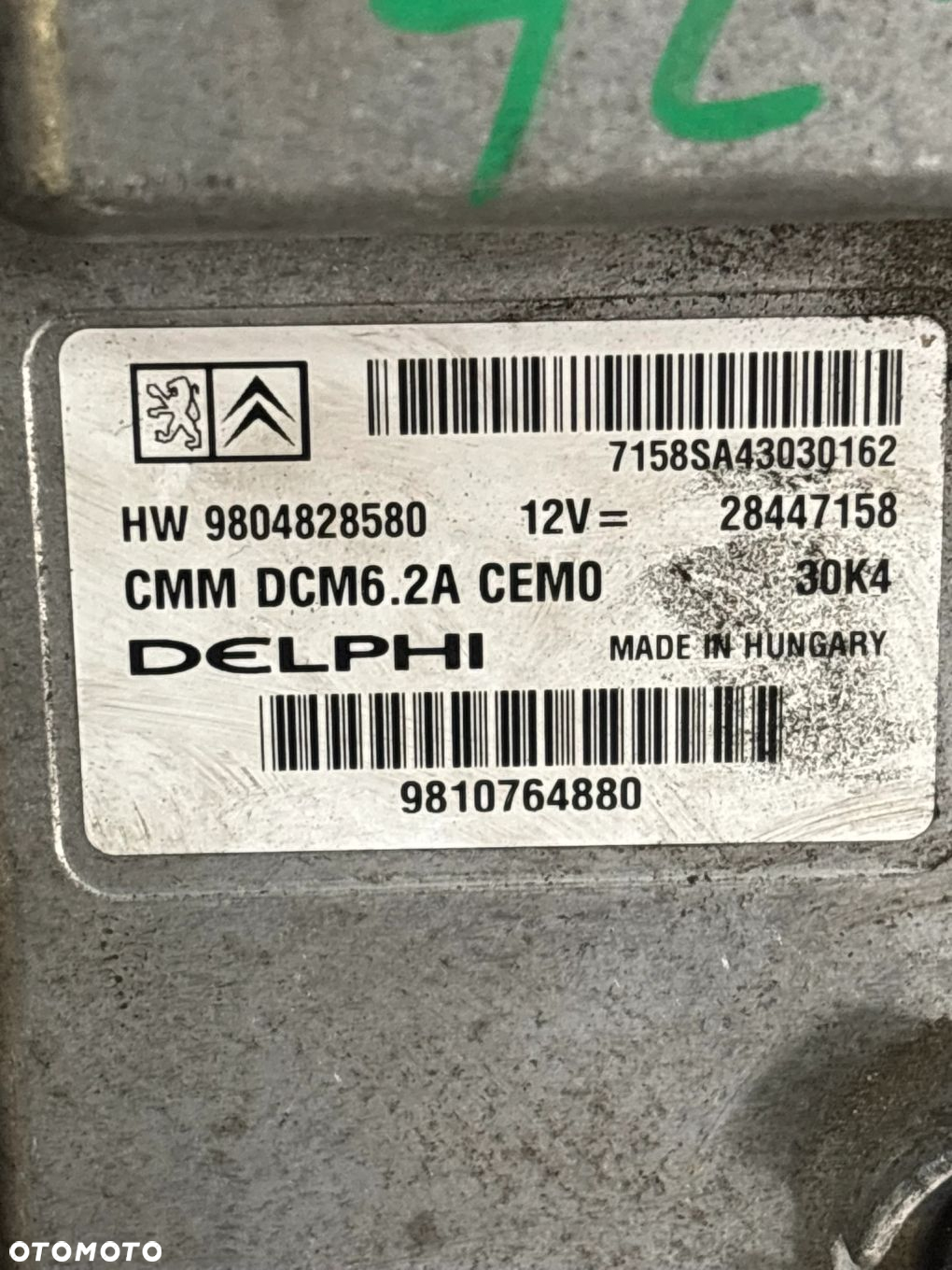 KOMPUTER SILNIKA PEUGEOT CITROEN 9804828580 9810764880 28447158 - 3