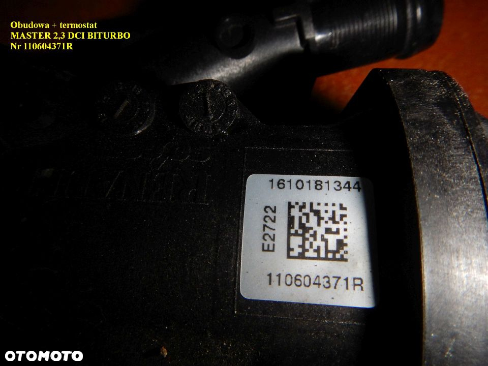 OBUDOWA TERMOSTAT MASTER 2,3 DCI BITURBO 110604371R - 2