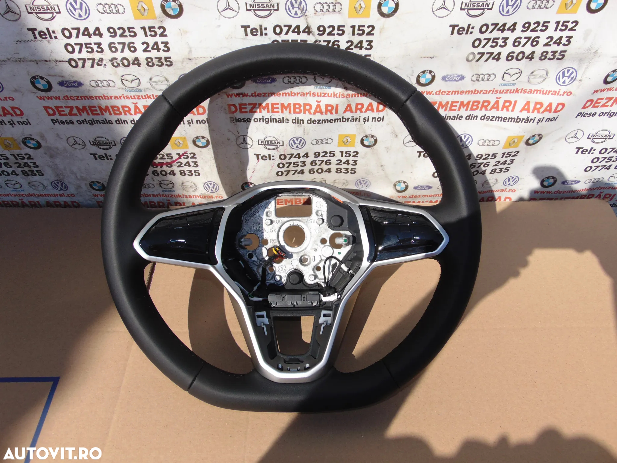 Volan piele cu comenzi touch VW Golf 8 Polo ID 3 Id4 t cross passat b8 cod 6380998 - 5