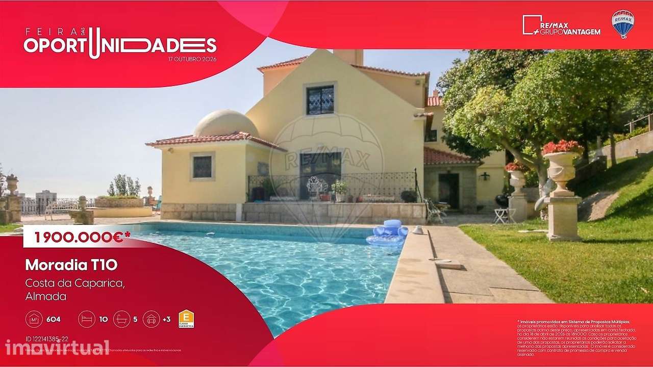 Moradia T10 para venda