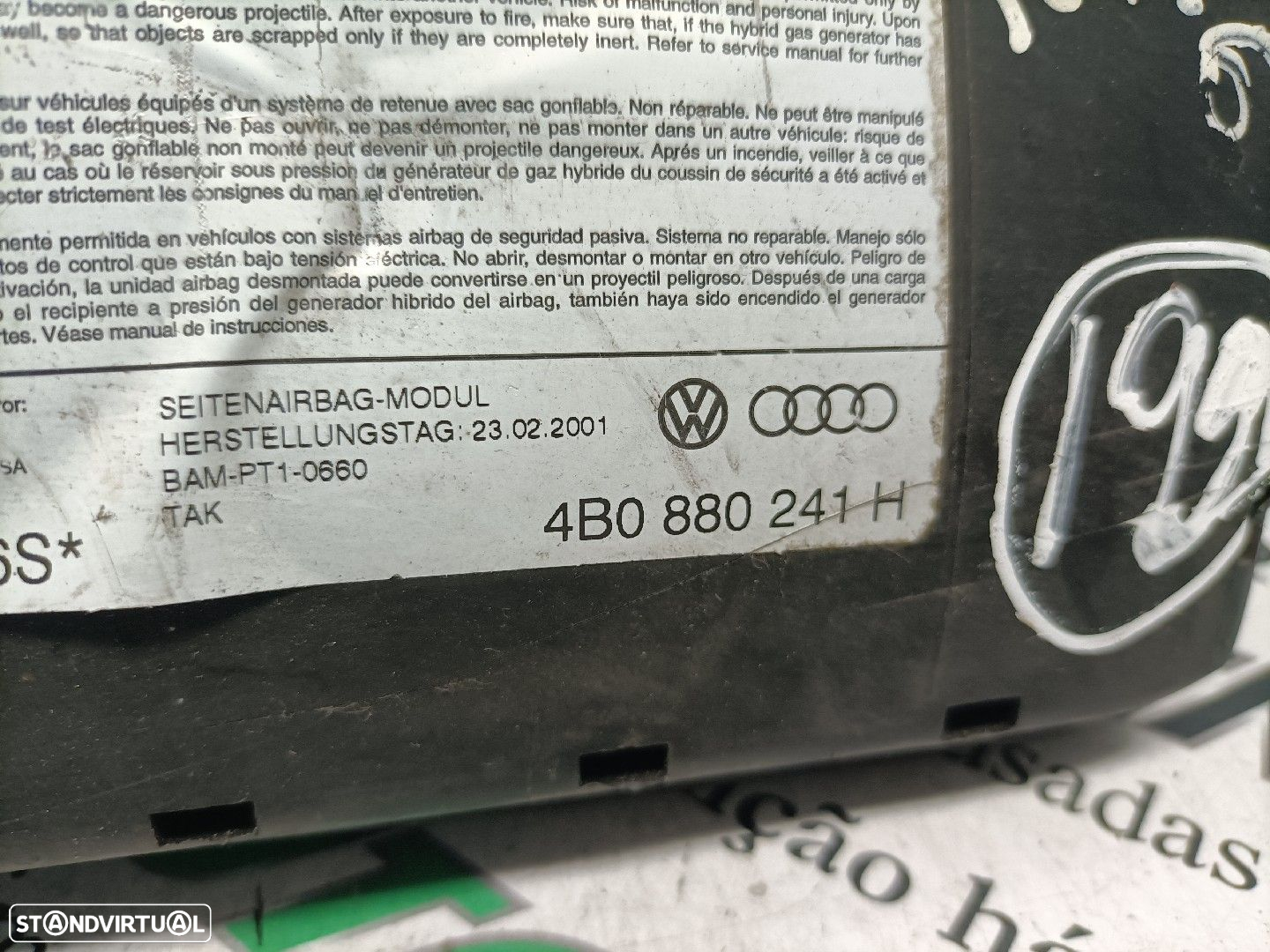 Airbag Banco  Audi A6 (4B2, C5) - 2