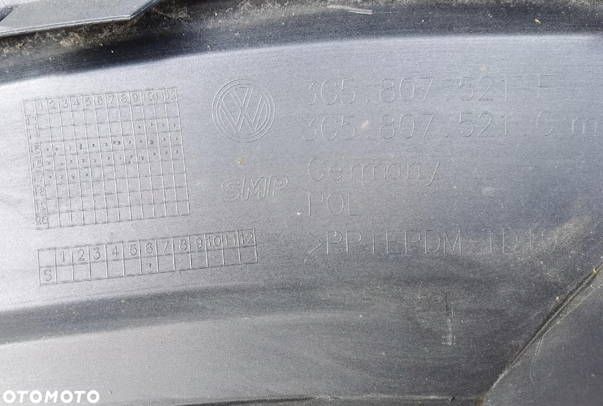 VW PASSAT B8 SEDAN 2017 ZDERZAK TYŁ TYLNY PDC 3G5807521F - 8