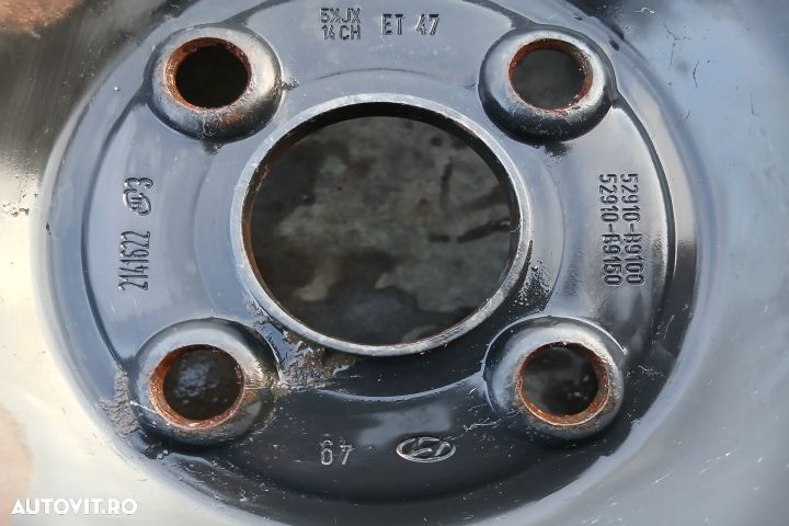 Janta tabla cu anvelopa 14 52910-B9100 52910-B9150 5JX14CH ET47 175/6 - 5
