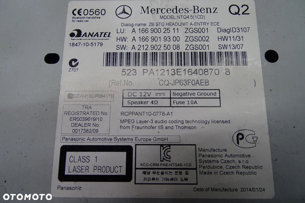 Radio Nawigacja Wyświetlacz Mercedes ML W166 166  GPS NAVI 1669002511 - 7