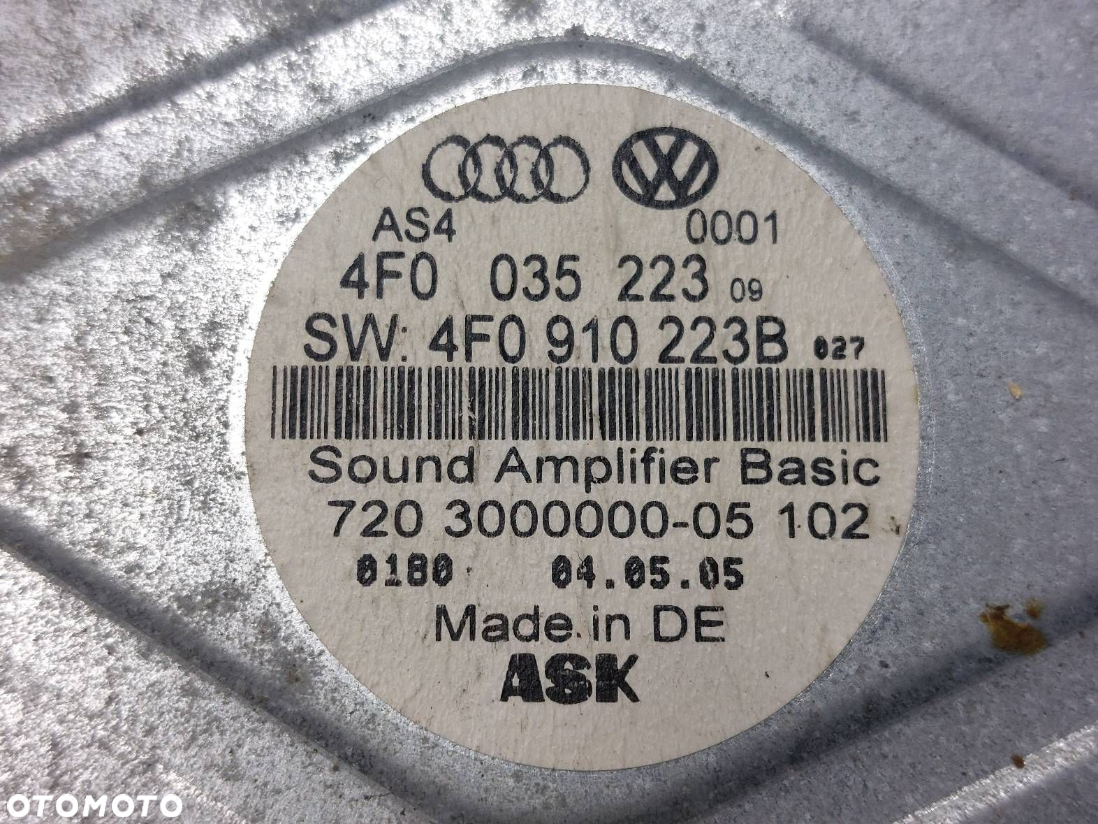 WZMACNIACZ AUDIO AUDI A6 C6 4F0035223B - 2
