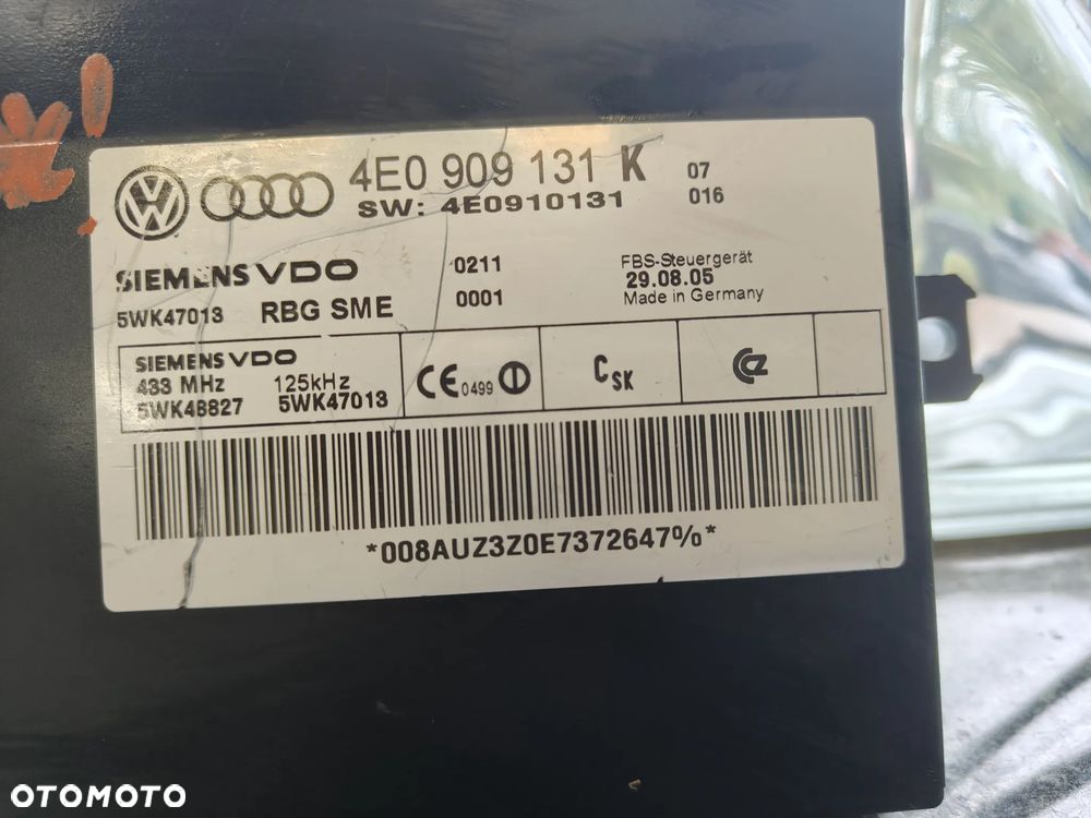 AUDI A8 D3 MODUŁ STEROWNIK KESSY SPRAWNY 4E0909131K - 14