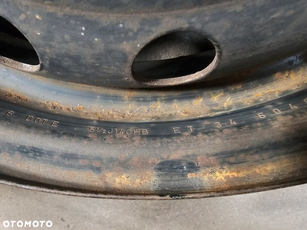 (V4) Felga stalowa 14'' Peugeot 1007 206 207 208 308 Citroen C3 C4 Berlingo II Xsara / 5,5Jx14 ET34 4x108 - 2