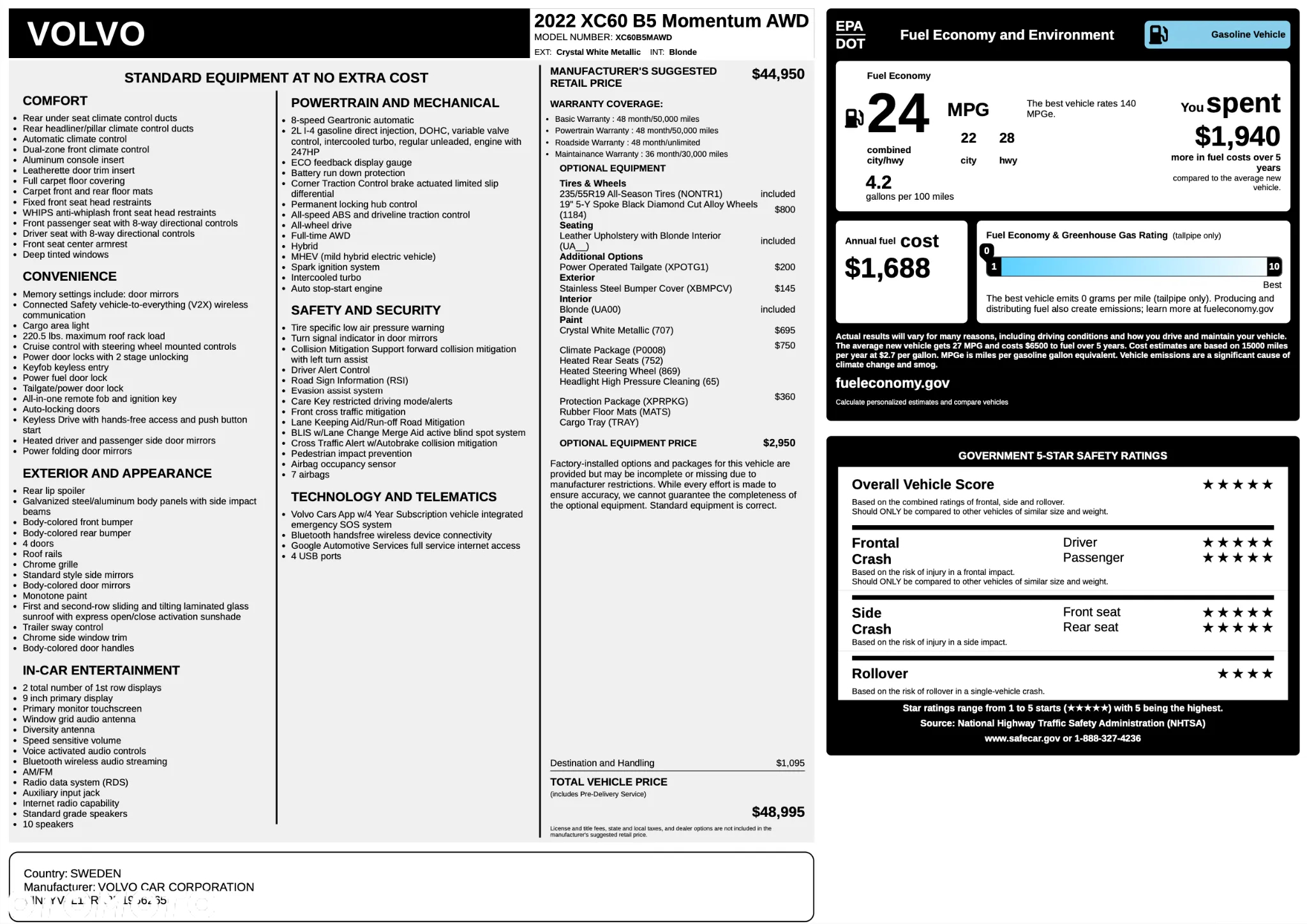 Volvo XC 60 B5 B AWD Geartronic Momentum Pro - 13