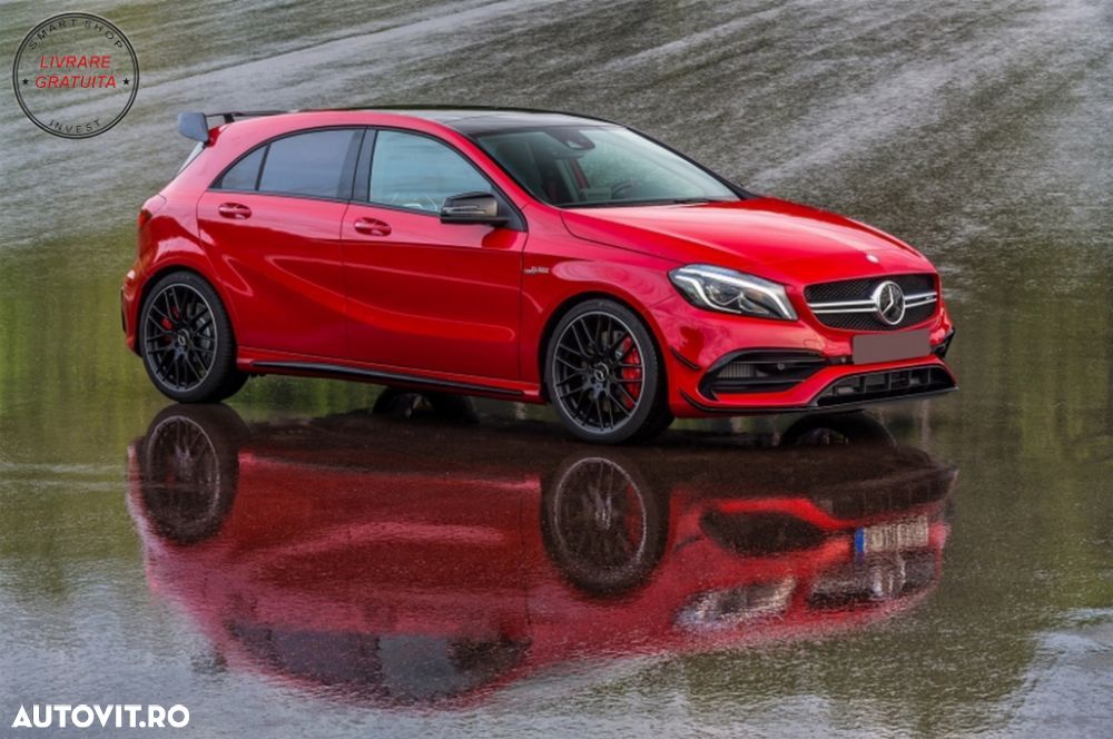Bara Fata cu Stickere Laterale Negru Mat Mercedes A-Class W176 (2012-2018) A45 Des- livrare gratuita - 18