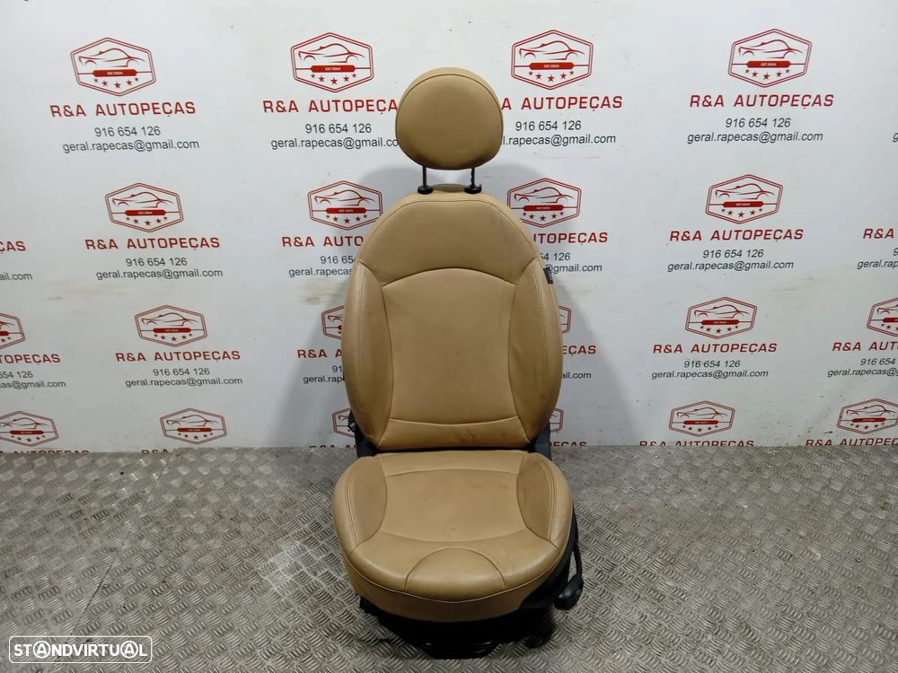 Conjunto de Bancos Mini Cooper S R57 Lci em Beje e Pele - 6
