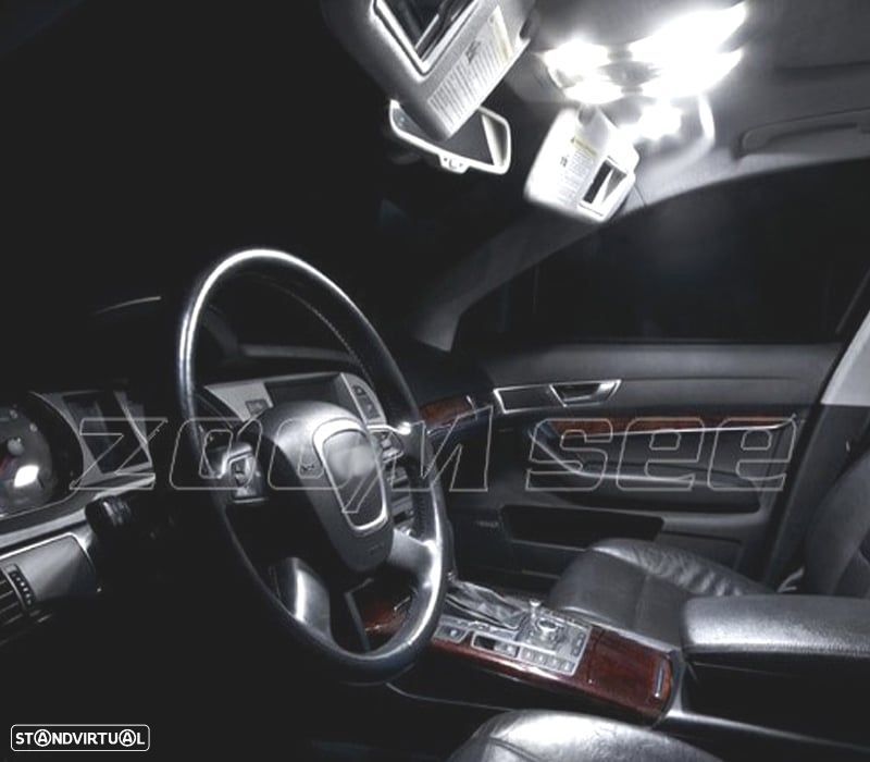 KIT COMPLETO 17 LAMPADAS LED INTERIOR PARA AUDI A6 S6 RS6 C6 SEDAN 05-11 - 2