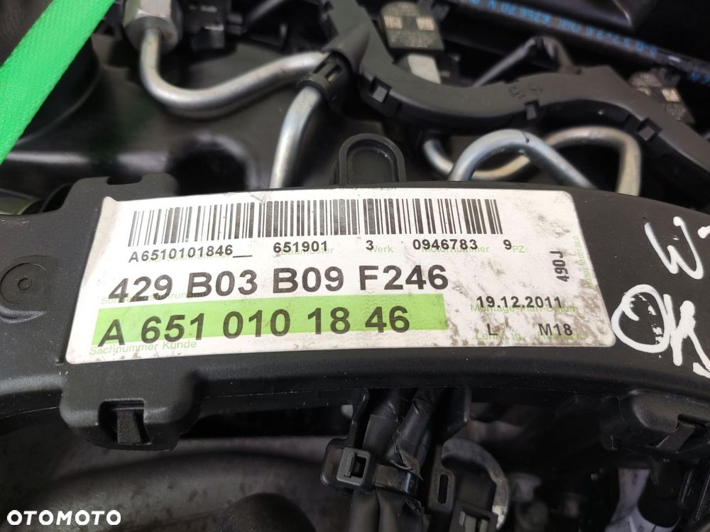 SILNIK KOMPLETNY WTRYSKIWACZE TURBINA MERCEDES B-KLASA W246 1.8 CDI 651901 - 6