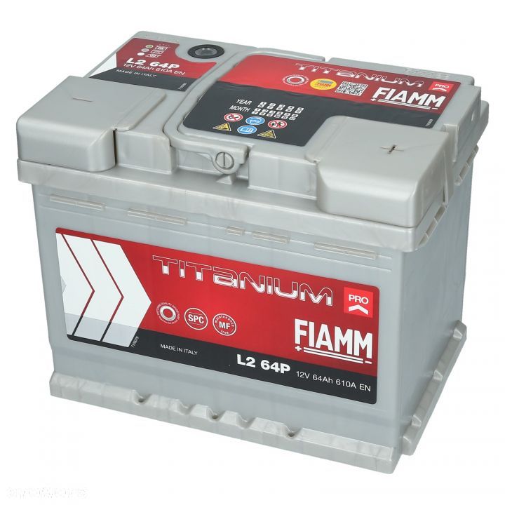 FIAMM Titanium PRO L2 64P 64Ah 610A P+ - 1