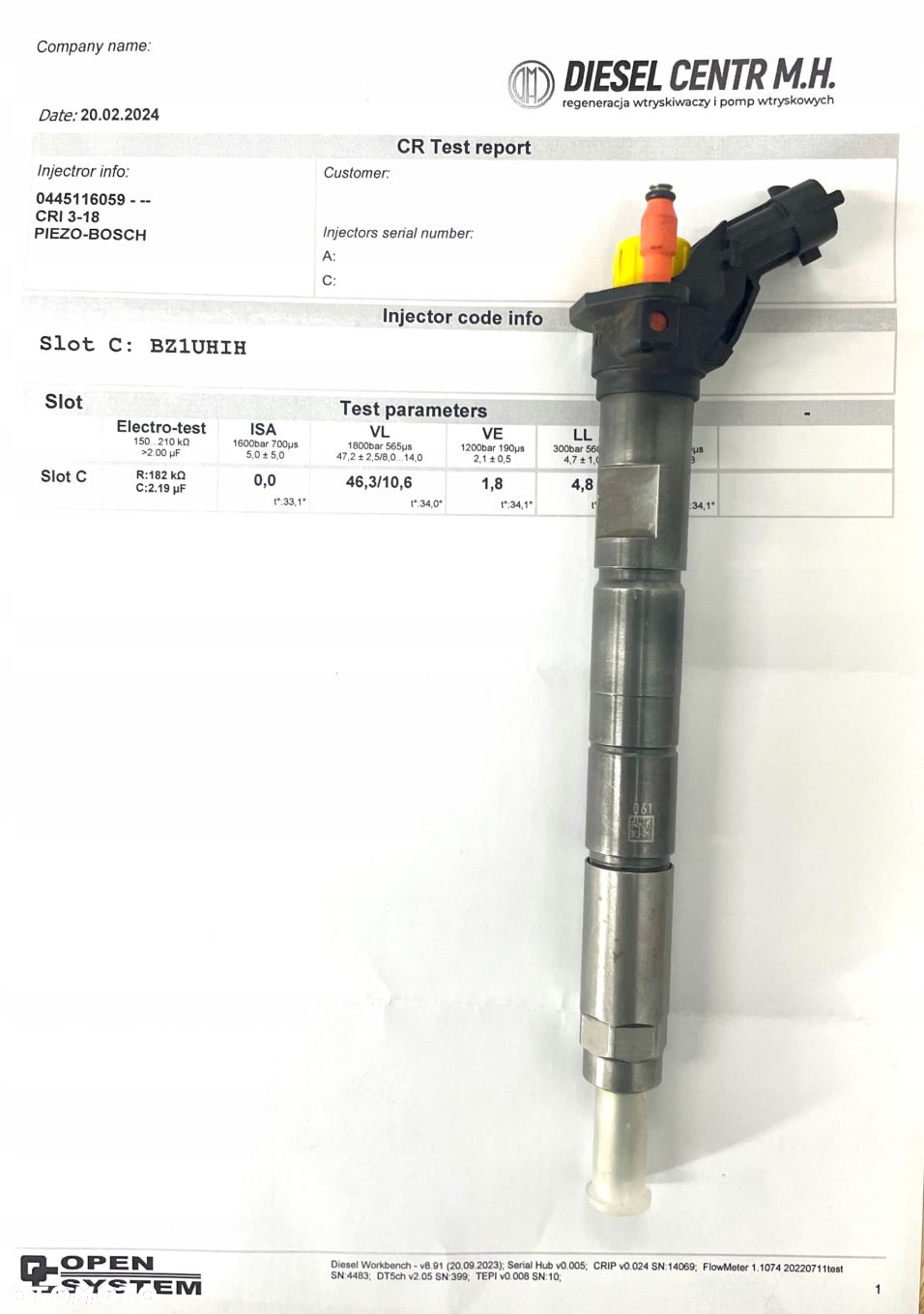 KOMPLET WTRYSKIWACZY 4SZT 0445116059 5801540211 IVECO 3.0D - 3