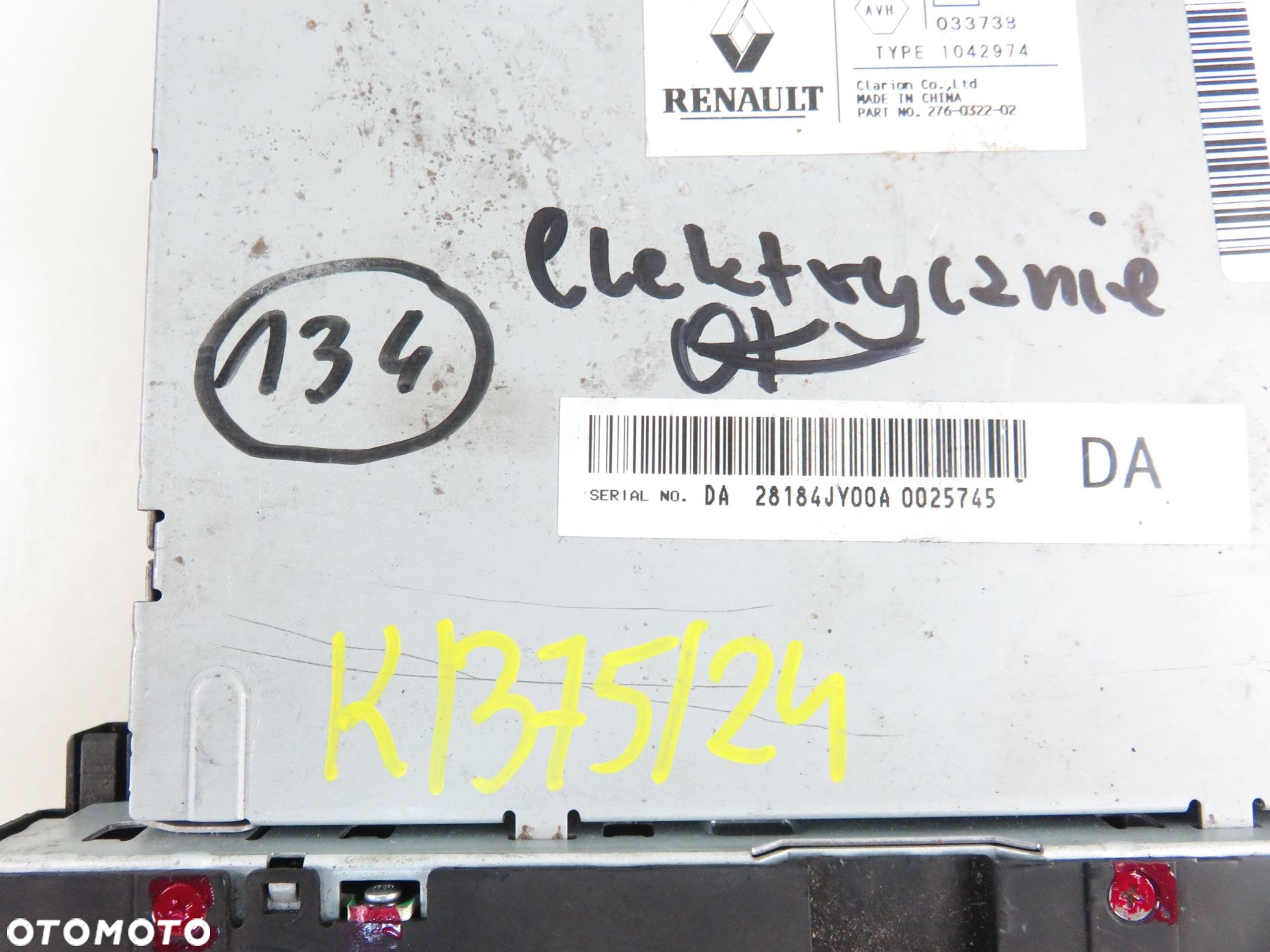 RADIO RENAULT KOLEOS I (HY_) 28184JY00A ROZKODOWANE - 9