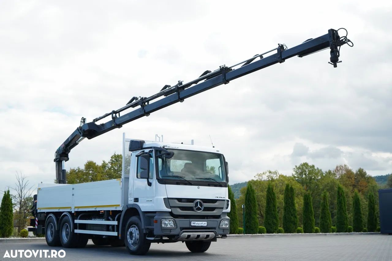 Mercedes-Benz ACTROS 2636 / 6x4 / CAROSERIE DE LIVRARE 6.5 M + HIAB HDS / PODEA REZISTENTĂ / RADIOCOMANDĂ / ROTATOARE / IMPORTAT - 1