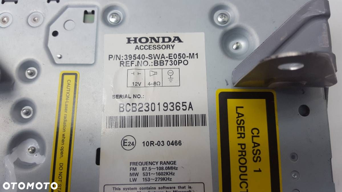 RADIO FABRYCZNE HONDA CRV III 3 EU 39540-SWA - 7