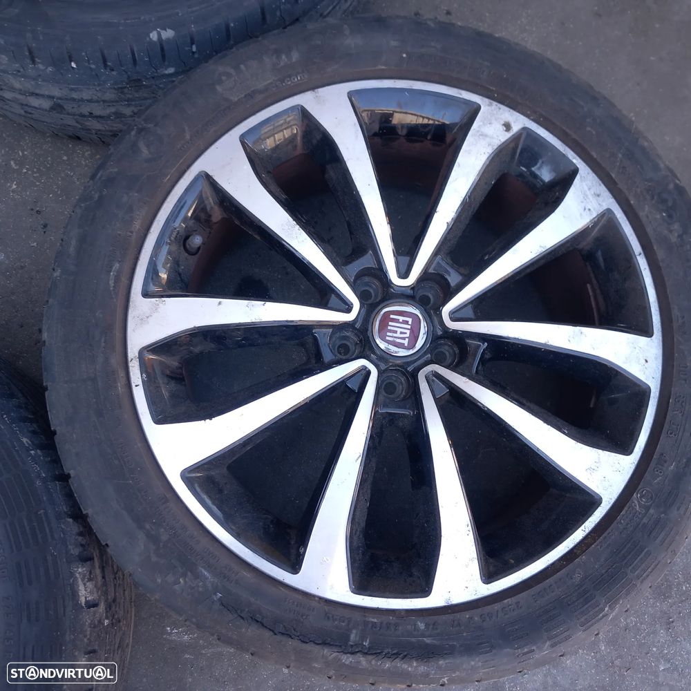 Jantes fiat tipo com pneus 225 45 17 ( tem  um par de pneus bons ) - 3