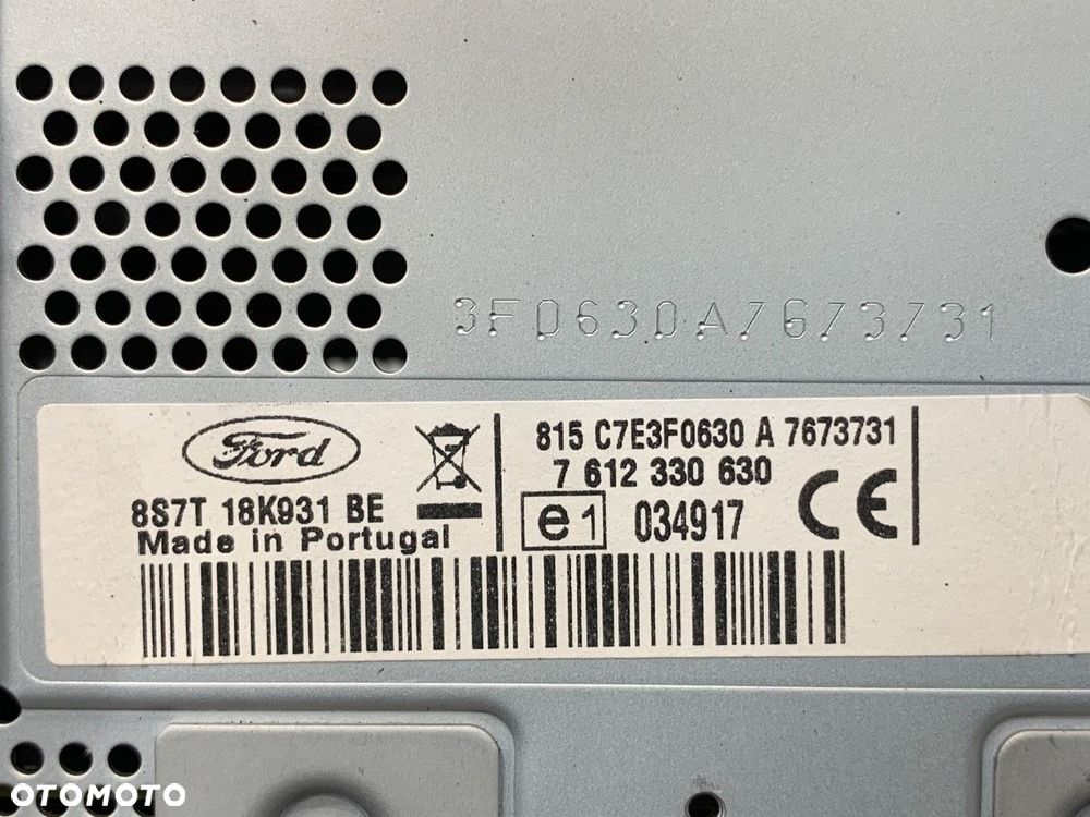 RADIO  FORD MONDEO IV Turnier (BA7) 2007 - 2015 1.6 Ti 81 kW [110 KM] benzyna 2007 - 2012 - 7