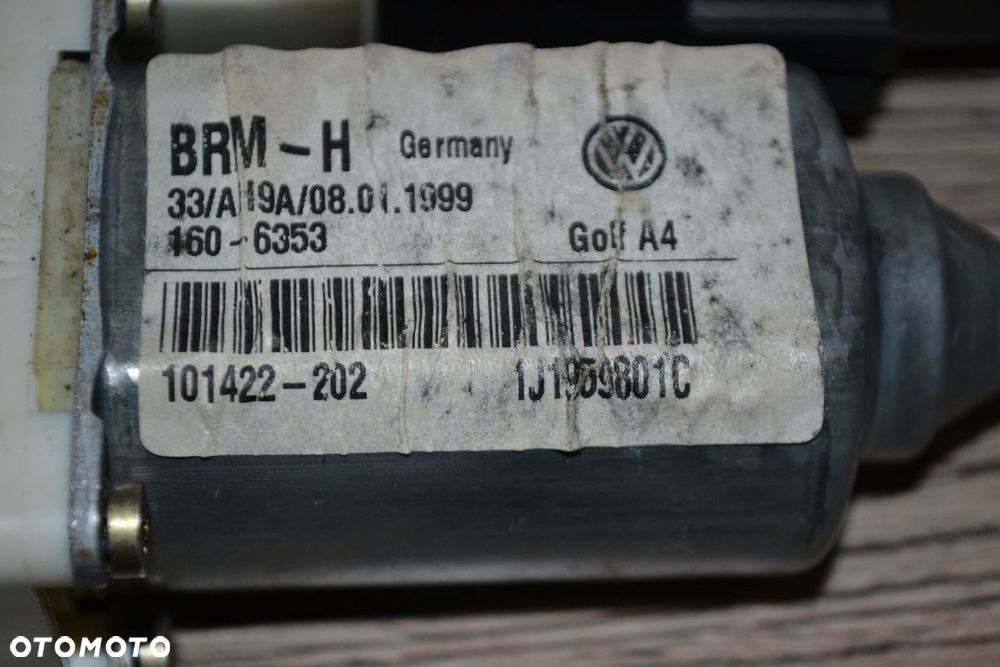 VW GOLF IV BORA SEAT LEON TOLEDO SILNICZEK OPUSZCZANIA SZYB LEWY 1J1959801C - 3