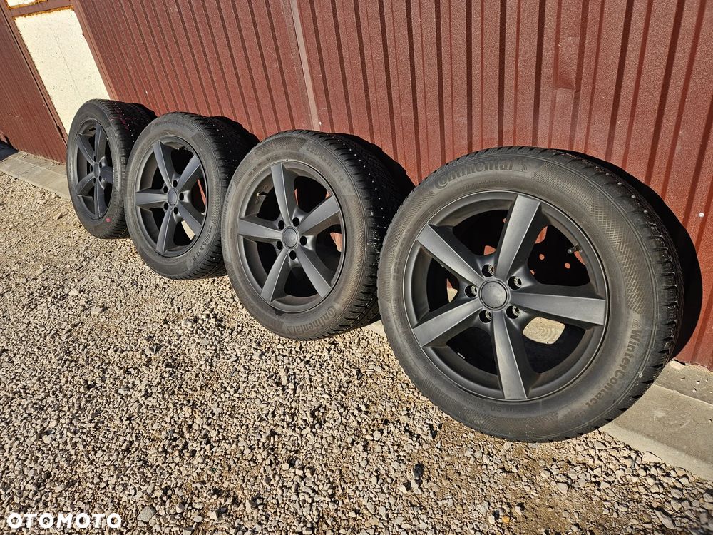 FELGI ALUMINIOWE FELGA KOŁA OPONY 17  7 J  ET 40 5X112 225 55 17 CONTINENTAL WINTER CONTACT TS850P SKODA VOLKSWAGEN - 1