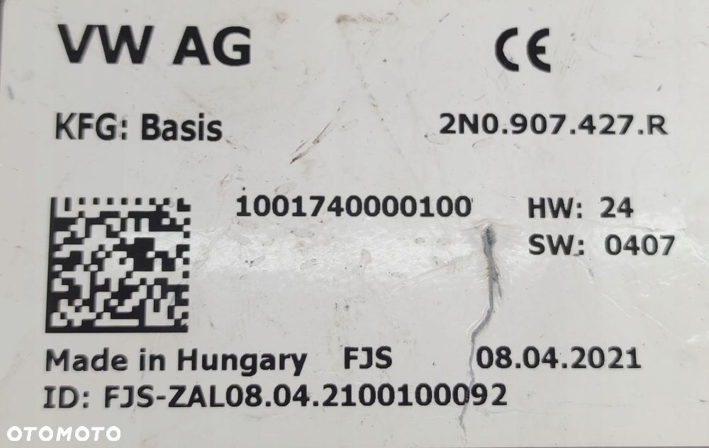 MODUŁ STEROWNIK VW CRAFTER MAN TGE 2N0907427R - 2