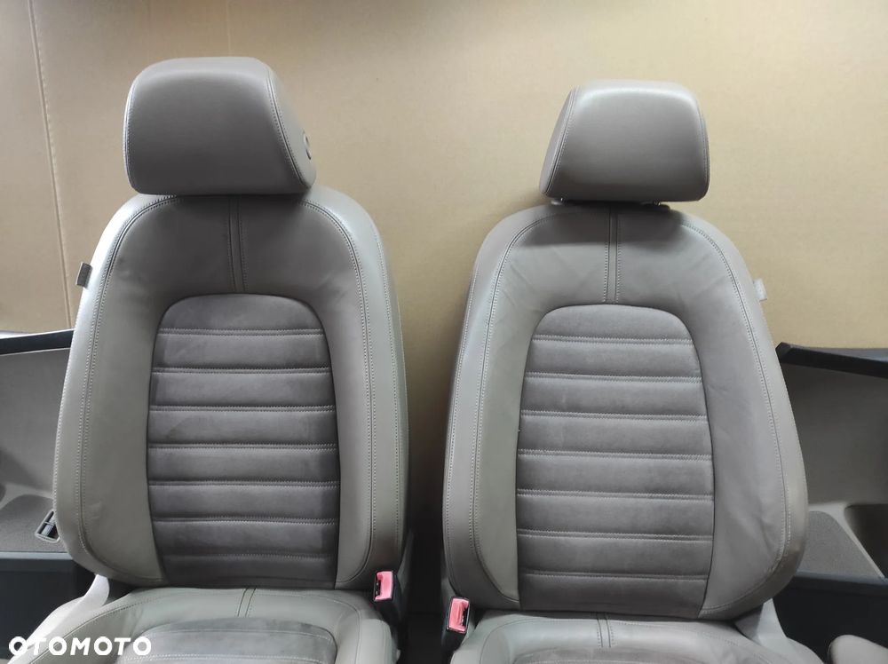 VW PASSAT B6 KOMBI SKÓRA JASNA LATTE IDEALNA FOTELE SKÓRZANE TAPICERKA SIEDZENIA KOMPLET BOCZKI KANAPA PODŁOKITNIK FOTEL OPARCIE KIEROWCY ELEKTRYCZNY PODGRZEWANE GRZANE EUROPA WYSYŁKA !!! - 5