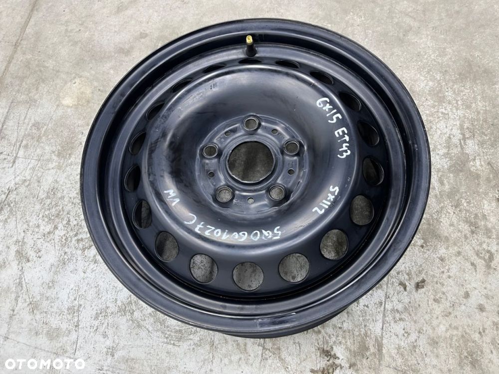 Felga VW Passat Golf Audi A4 A3 Seat Leon Skoda Octavia 6jx15 5x112 ET43 felga stalowa 15 cali - 5