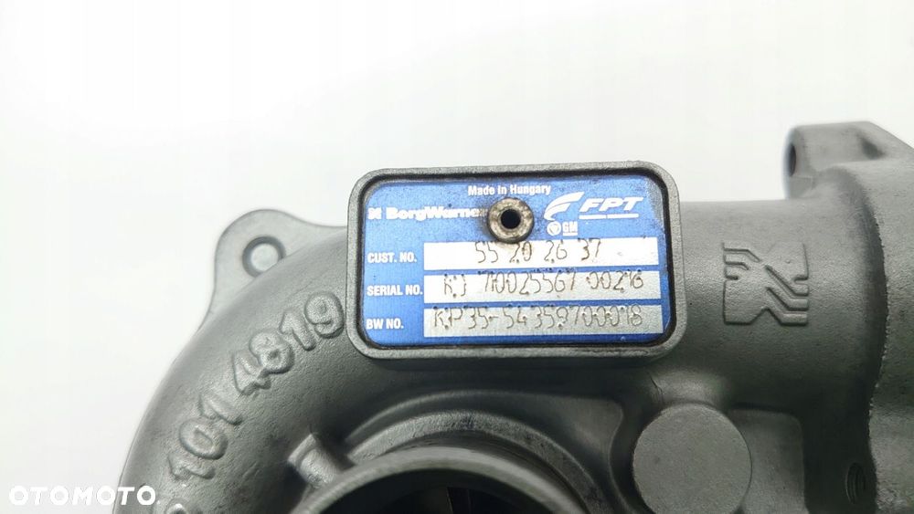 TURBOSPRĘŻARKA TURBINA PANDA QUBO PUNTO 1.3 MJET LANCIA OPEL CDT 1 55202637 - 7