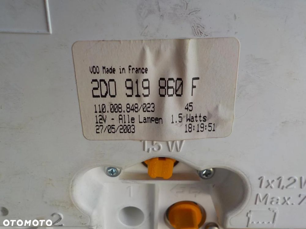 VW LT 2.5 TDI LICZNIK ZEGARY OBROTOMIERZ 2D0919860F - 5