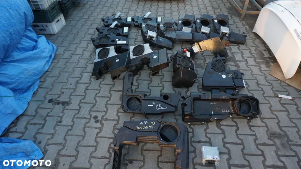 SPRZĘT AUDIO ORYGINALNY FABRYCZNY SUBWOOFER OBUDOWA GŁOŚNIKA DRZWI LEWA PRAWA STRONA AUDI A6 C6 A5 SPORTBACK A4 B8 - 2