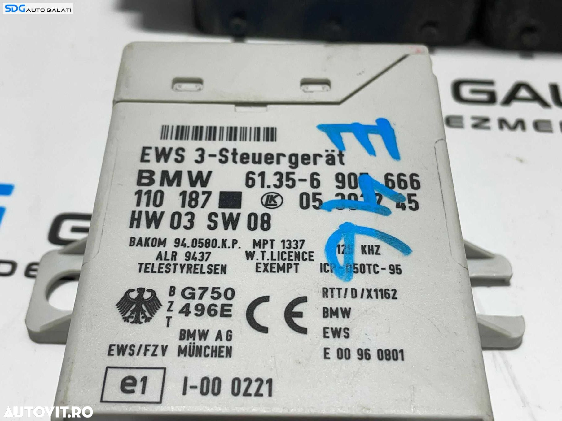 Kit Pornire ECU Calculator Cheie Chei Cip Imobliziator Motor Bosch BMW Seria 3 E46 2.0 Diesel 1998 - 2005 Cod 7793443 0281010565 6905666 [L2756] - 3