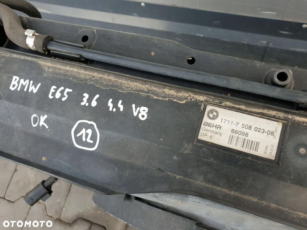 BMW E65 3.6 4.4 V8 WENTYLATOR CHŁODNICY 7508023 - 3