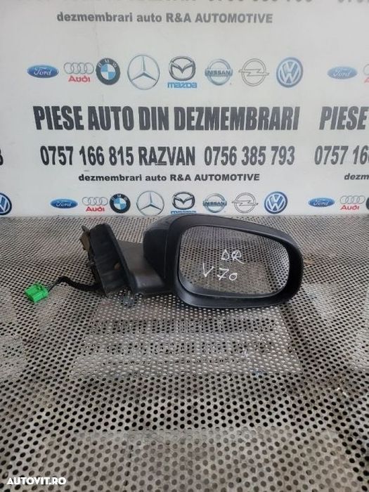 Oglinda Dreapta Volvo V70 Cu Lumina Ambientala Si Pliere Electrica An 2007-2016 Mic Defect - 1