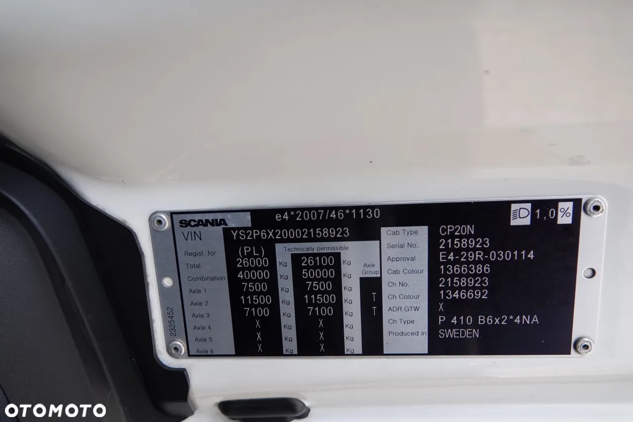 Scania P 410 / 6X2 / CHŁODNIA / SLÓWKA  / Agregat THERMO KING -  FRIGO BLOCK / 2X WINDA ZAŁADOWCZA / MUTITEMPERATURA/ OŚ PODNOSZONA PO ZŁOTYM KONTRAKCIE SERWISOWYM - 38